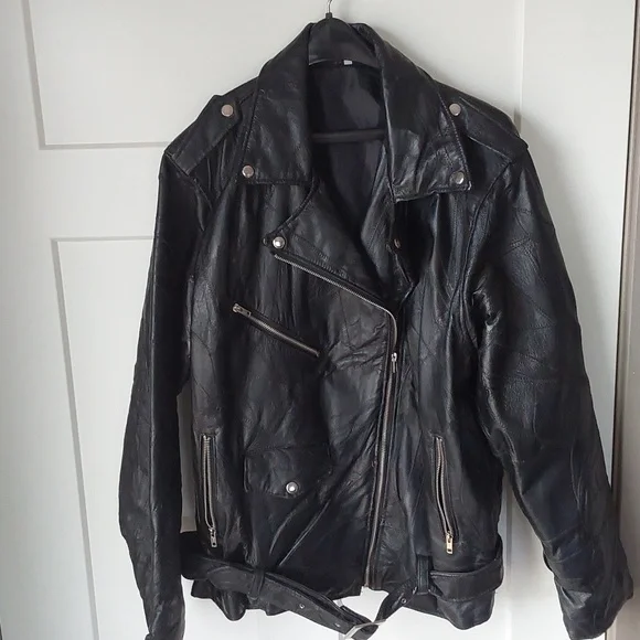 unbranded | Jackets & Coats | Patchwork Bomber 0 Leather Jacket Sz